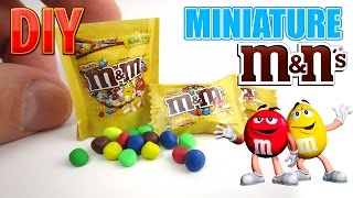 DIY Miniature M&M'S Milk Chocolate Candy Bag. DollHouse food, accessories and Toys for Barbie