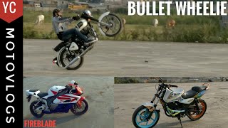 Bullet Wheelie + Riding A Stunt Bike In Public + CBR1000RR | Nagpur