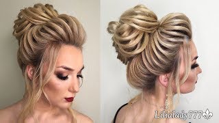 Свадебная Вечерняя Прическа? Высокий Текстурный Пучок?Обучающее видео bundle compilation 2018