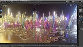 Blender 2.8 - Eevee - Glass Shader & Particle Simulation Tutorial - [ Part 2 ]