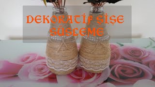 DEKORATİF VAZO YAPTIM // BİM SODA ŞİŞESİ // KOLAY PRATİK