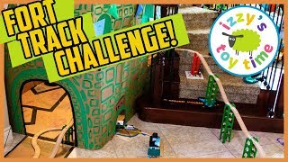CARDBOARD CASTLE FORT TRACK CHALLENGE! Thomas and Friends Fun Toy Trains !