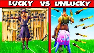 10 MIN OF FORTNITE LUCKY VS UNLUCKY MOMENTS