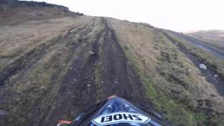 KTM 250 EXC F Enduro riding in South Wales