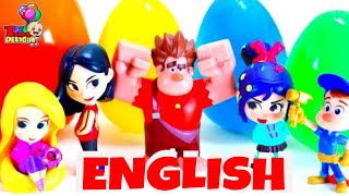 EGG SURPRISE TOYS PLAY DOH | Ralph Breaks the Internet Toys | Learn Numbers and Colors in English