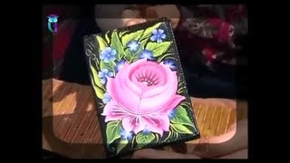 Роспись в технике одного мазка (One Stroke). Рисуем Тагильскую розу. Мастер класс. Наташа Фохтина