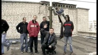 Установка мачты Р-140.Setting of mast of Р- 140