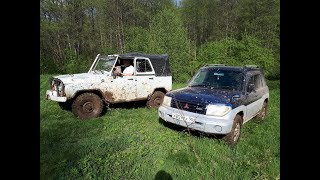 #Уаз на военных мостах и #Pajero IO. Оффроад