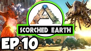 ARK: Scorched Earth Ep.10 - ANKYLOSAURUS & FEMALE TERROR BIRD DINOSAURS (Modded Let's Play Gameplay)