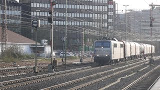 Züge in Düsseldorf Rath mit Br 151 185 152 275 266 187 193 189 482 182 294