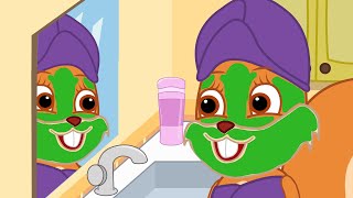 Famille d'Écureuil - Grimace Drôle en Play Doh Dessin Animé 2020 en Français