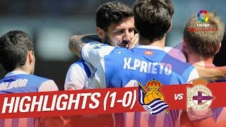 Resumen de Real Sociedad vs Deportivo de la Coruña (1-0)