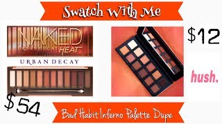 Swatch With Me| URBAN DECAY HEAT PALETTE DUPE!