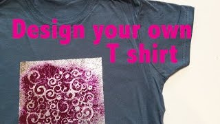 Create your own shirt with KK Glue, Stencils & Transfer Foils | DIY T Shirt