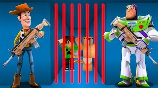 РЕБЕНОК НУБ И ПРО ДЕЛАЮТ ПОБЕГ ОТ ИСТОРИЯ ИГРУШЕК ТЮРЬМА В МАЙНКРАФТ! 100% ТРОЛЛИНГ ЛОВУШКА МУЛЬТИК