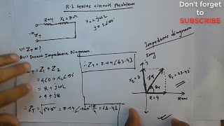 RL Series Circuit Math Problem 1 With PHASOR DIAGRAM || Bangla