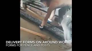 Распалубка бетонного столба  post concrete from plastic form