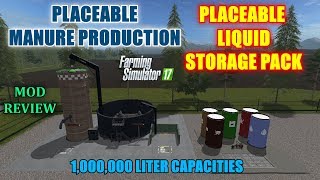 FS17 - Placeable Manure Production and Liquid Storage Pack v1.0 "Mod Review"