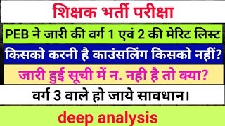 PEB की मेरिट सूची कितनी महत्वपूर्ण? EWS की मेरिट कहा है? अब आंगे क्या होगा? चॉइस फिलिंग कबसे?TET