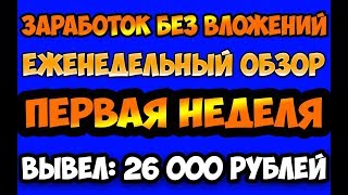 Заработок без вложений лучшие сайты еженедельный обзор №1