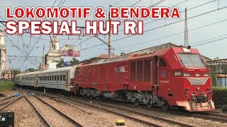Spesial HUT RI Ke-74, Lokomotif Ganteng Memakai Bendera Merah Putih