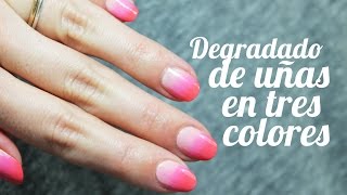 Cómo hacer un degradado en las uñas paso a paso con tres colores | Nail Art