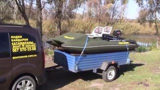 Как можно перевозить лодку ПВХ на обычном прицепе