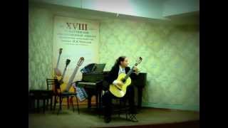 Савельева Ульяна, II ТУР, М. Джулиани ор.45, Э. Вилла-Лобос Этюд №1, Ф. Таррега Арабское каприччио