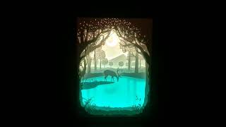 Потрясающе красивый Lightbox paper cut! Бумажный ночник "лайтбокс"