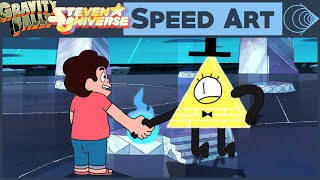 Gravity Falls & Steven Universe Crossover - Speed Art (Steven and Bill Make a Deal)