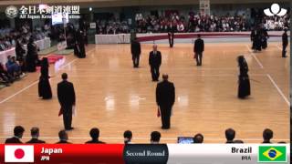 (JPN)Japan (9)5 - 0(1) Brazil(BRA) - 16th World Kendo Championships - Men's Team_2R