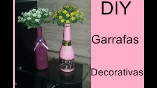 DIY Garrafas Decorativas - Faça você mesmo