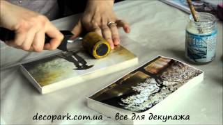 Секреты декупажа. Клеим декупажную карту.