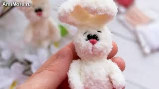Амигуруми: схема Плюшевый мини зайчик. Игрушки вязаные крючком - Free crochet patterns.