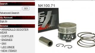 Parts For Scooters with Catalog Part Number