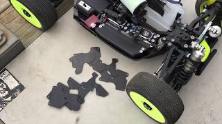 Adam Drake fro Mugen Seiki Racing talks about tuning with arm stiffeners.