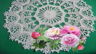 КРАСИВАЯ АЖУРНАЯ САЛФЕТКА ПАУТИНКА КРЮЧКОМ. ЧАСТЬ 1