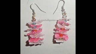 Recicla bellos aretes con botella de plástico