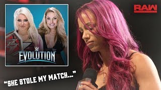 SASHA BANKS CALLS OUT WWE AFTER HER DREAM MATCH WAS GIVEN TO ALEXA BLISS (WWE EVOLUTION)