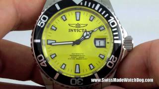 Invicta Watches   Men's 0999 Pro Diver Yellow 24 Jewel Automatic Watch