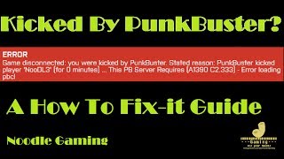 Game Disconnected: You were kicked by Punkbuster : A how to fix it Guide.