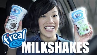 Emmy Tastes ALL 8 f'real Milkshakes | Sour Patch Kids, Reese's, mint chip, coffee, cake batter...