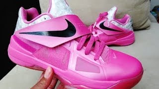KD 4 "AUNT PEARL" SNEAKER REVIEW SAVE THE BOOBIES