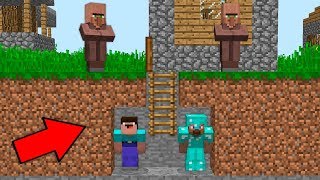 Minecraft NOOB vs PRO: ONLY ONE VILLAGER ABLE FIND WHERE NOOB AND PRO HID Challenge 100% trolling