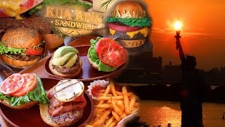 クアアイナお台場店、奇跡の景色が見える？ハワイアングルメバーガー【AT食レポ】【グルメバーガー】