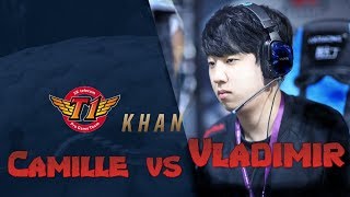 SKT Khan - Camille vs Vladimir Top - LoL Season 9 KR Ranked | League Of Legends
