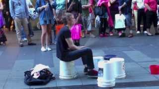 Incredibly Fast Street Drummer - Pitt Street Sydney