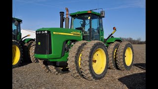2002 John Deere 9220 4WD Tractor with 3085 Hours Sold Today on Greenfield, OH Farm Auction