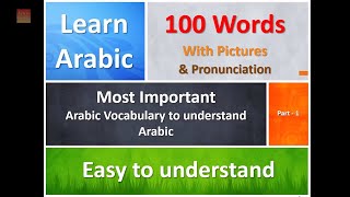 Learn Arabic | Arabic to English Vocabulary with Picture | Learn Arabic 100 Words