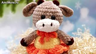 Амигуруми: схема Коровка Мила. Игрушки вязаные крючком - Free crochet patterns.